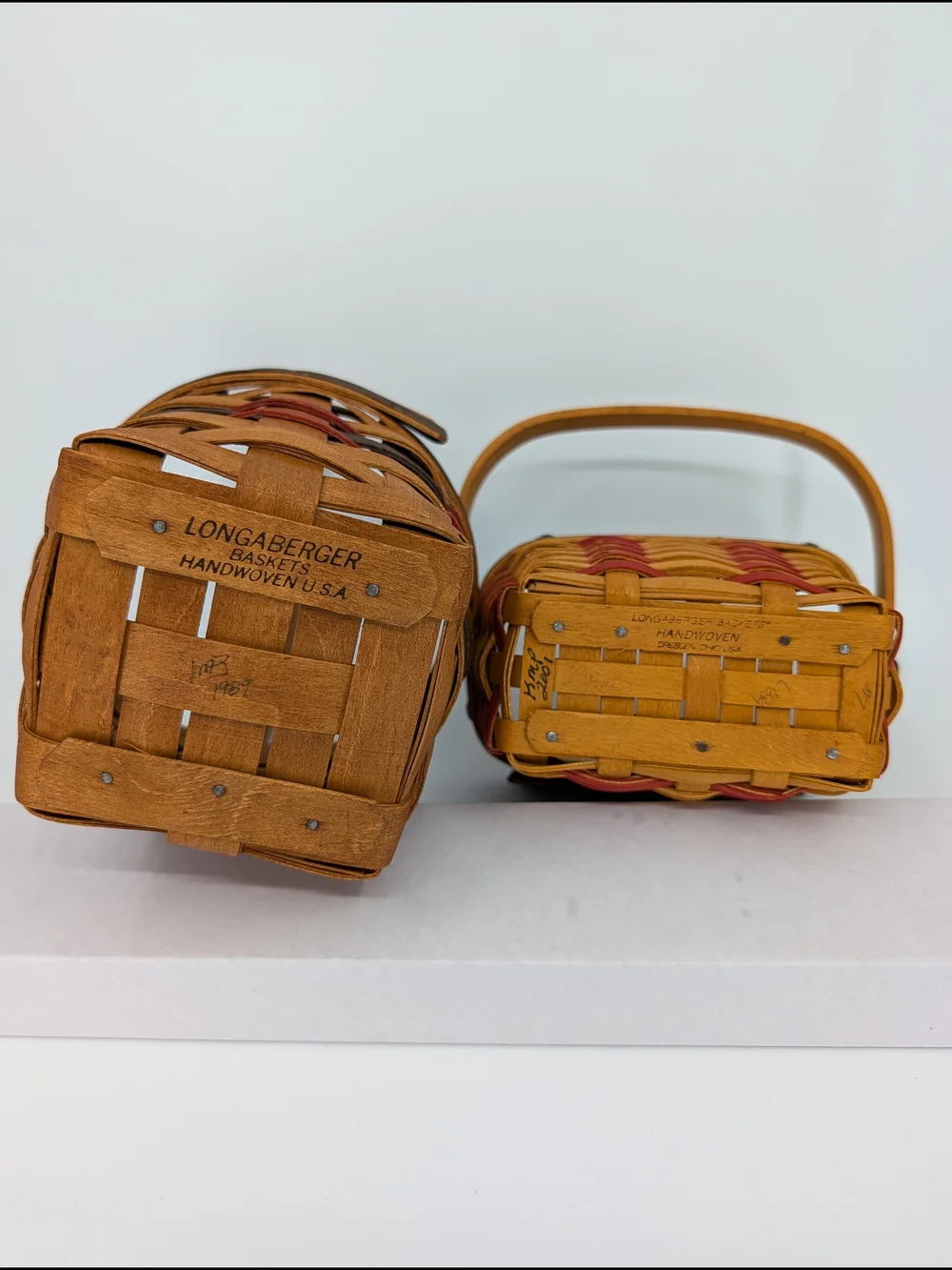 Longaberger Inaugural Baskets Set Of 4: 1989, 1993, 1997, 2001